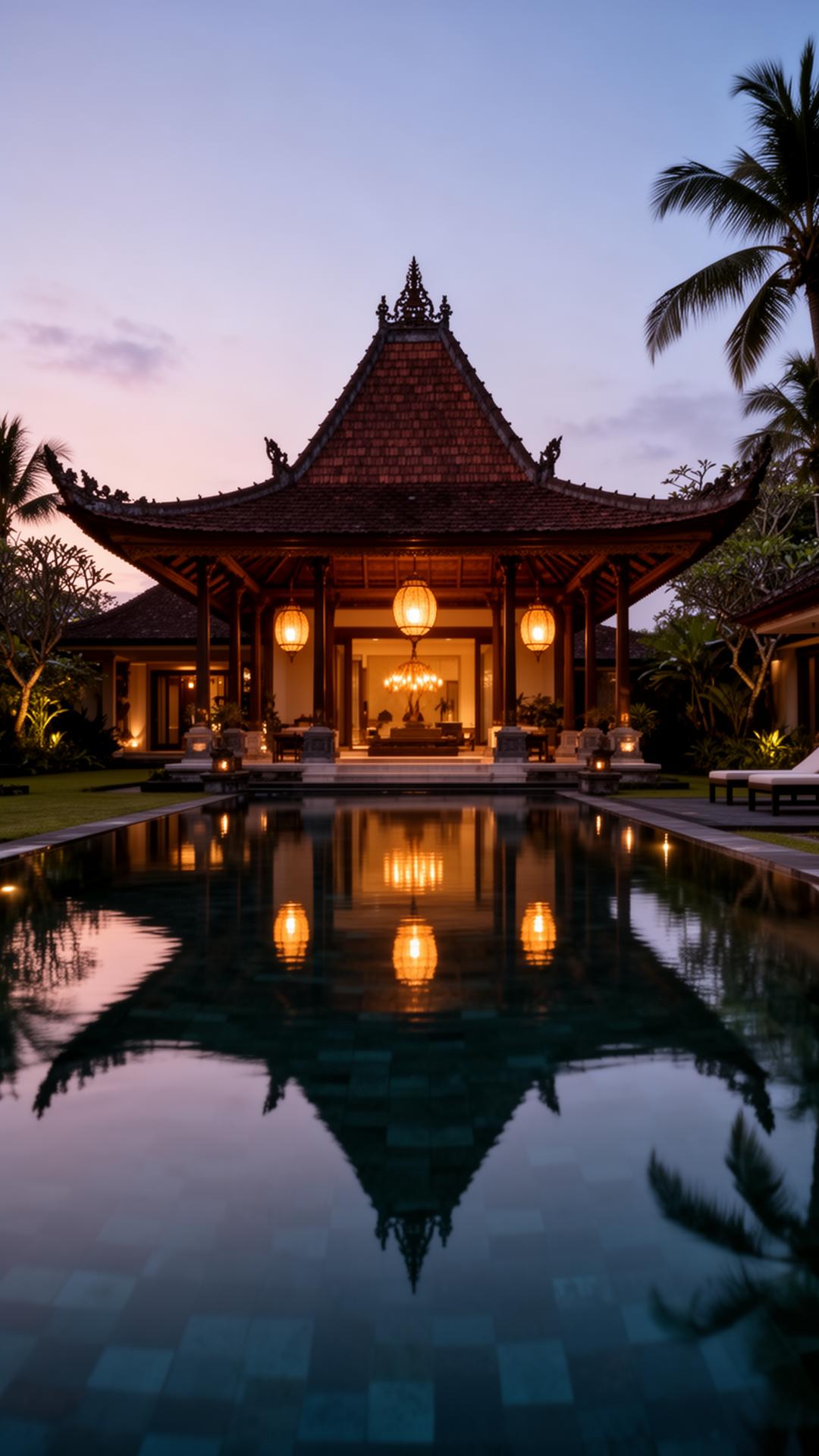 Pool at twilight